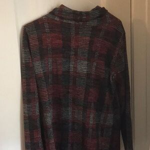 Pure Essence Women's Checkered Tunic Top - Red and Black and Grey. Very comfy